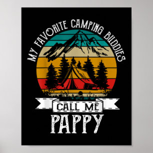 Poster Pappy Camper Mes Copains de Camping Préférés M'app