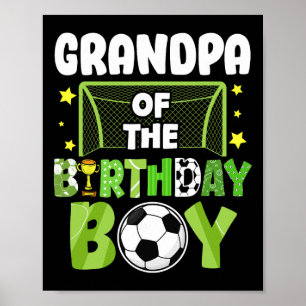 Poster Papy de foot Fête d'anniversaire Garçon Fête Famil