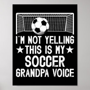 Poster Papy de foot Voix Papy d'un joueur de foot Gr