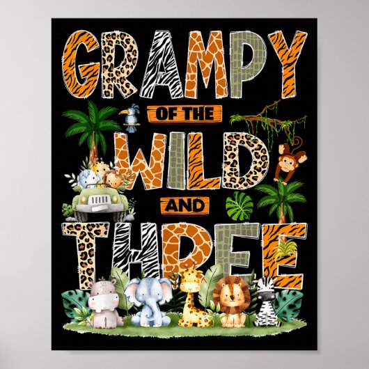 Poster Papy de la faune sauvage & Trois Zoo 3e annive (Devant)