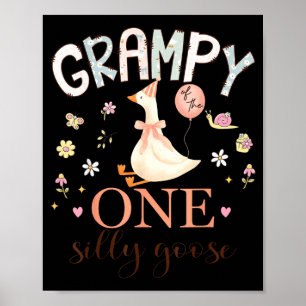 Poster Papy de la fille qui fête son 1er anniversaire The
