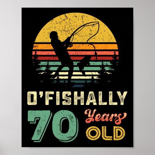 Poster Papy Poisson 70 Ans 70e Anniversaire Ci (Devant)