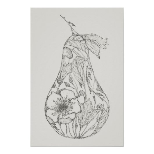 Poster Papyrus Rose par Raye Semone (Devant)