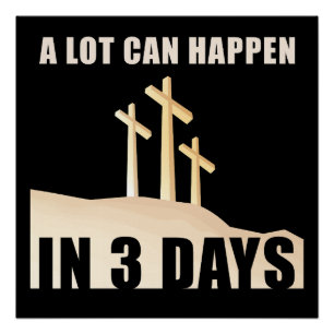 Poster Pâque Croix de Pâques de Jésus - Il peut arriver b