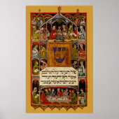 Poster Pâque du XIVe siècle Haggadah (Devant)