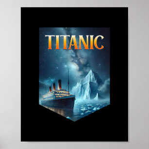 Poster Paquebot de croisière Titanic Iceberg 1912 Rms Voy