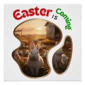 Poster Pâques arrive - Pâques arrive (Devant)
