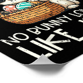 Poster Pâques Aucun Lapin Ne M'Aime Comme Jésus Chrétien (Coin)