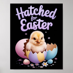 Poster Pâques Byby Chicks éclos pour Pâques