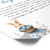 Poster Pâques Chinoiserie Baby shower Late Night Diapos (Coin)