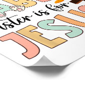 Poster Pâques De Lapin Silly Est Pour Jésus Religion Chré (Coin)