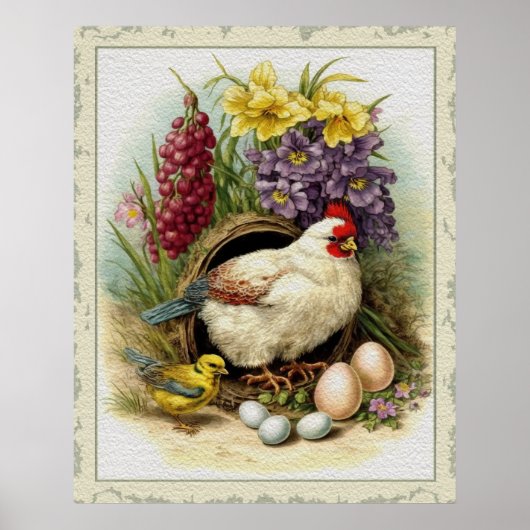 Poster Pâques de poulet (Devant)