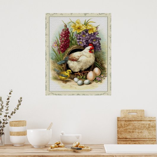 Poster Pâques de poulet (Cuisine)