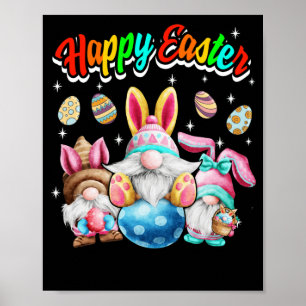 Poster Pâques Gnome Avec Des Femmes De L'Oreille Bunny Jo