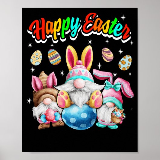 Poster Pâques Gnome Avec Des Femmes De L'Oreille Bunny Jo (Devant)