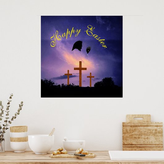 POSTER PÂQUES IL A AUGMENTÉ L'AFFICHAGE (Cuisine)