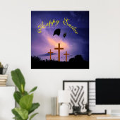 POSTER PÂQUES IL A AUGMENTÉ L'AFFICHAGE (Bureau à domicile)