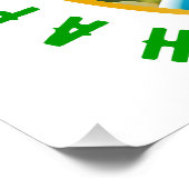 Poster Pâques joyeuses - île de Pâques (Coin)