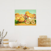 Poster Pâques joyeux, illustration vintage populaire, (Cuisine)