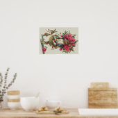 Poster Pâques lapin papa enfant Rose panier oeuf (Cuisine)