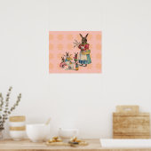 Poster Pâques Lapin Poule Lapin Œufs (Cuisine)