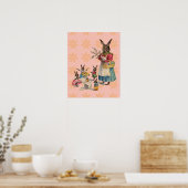 Poster Pâques Lapin Poule Lapin Œufs (Cuisine)
