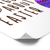 Poster Pâques Mignon Excité à Propos de Pâques Citation d (Coin)