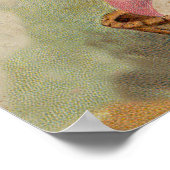 Poster Pâques Panier Œufs Fleurs Antique (Coin)