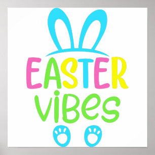 Poster Pâques Vibes Pastel