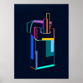 Poster Paquet de cigarettes ouvert (Devant)