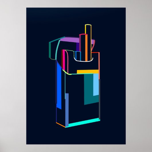 Poster Paquet de cigarettes ouvert (Devant)