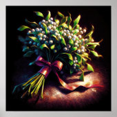 Poster Paquet de dessin Pastel de ruban rouge Mistletoe (Devant)