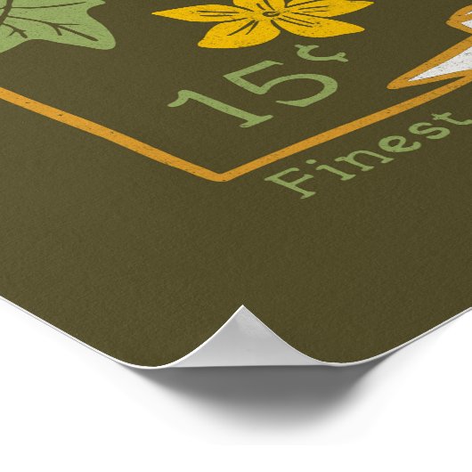 Poster Paquet de graines de concombre (vert rustique) (Coin)