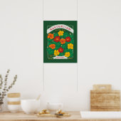 Poster Paquet de graines de fleurs de Nasturtium (vert) (Cuisine)