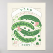Poster Paquet de graines de pois de sucre Snap (Devant)