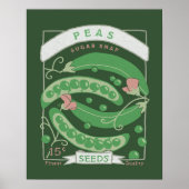 Poster Paquet de graines de pois de sucre Snap (vert rich (Devant)