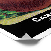 Poster Paquet de semences vintage Étiquette Art, Légumes  (Coin)