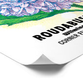 Poster Paquet de semences vintage, Fleurs d'aster violet (Coin)