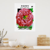 Poster Paquet de semences Vintage Poppy (Cuisine)