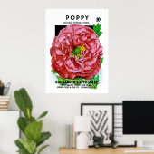Poster Paquet de semences Vintage Poppy (Bureau à domicile)