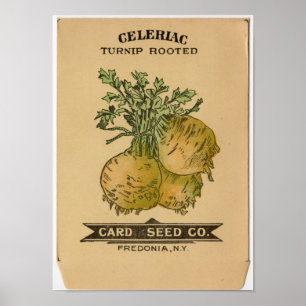 Poster Paquets vintages de graine