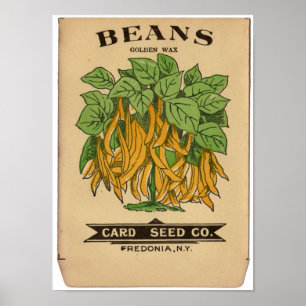 Poster Paquets vintages de graine