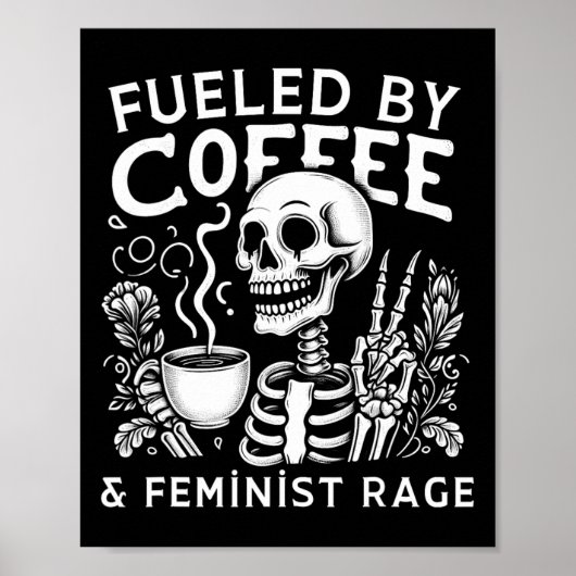 Poster Par Coffee & Feminist Rage Féminisme Coffee Lo (Devant)