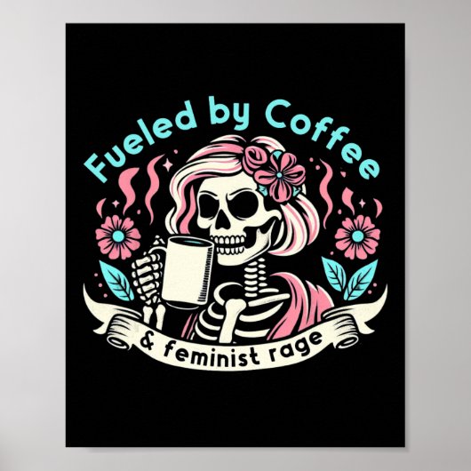 Poster Par Coffee &amp; Feminist Rage Féminisme Coffee Lo (Devant)