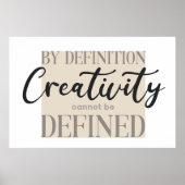 Poster Par définition La créativité ne peut pas être défi (Devant)
