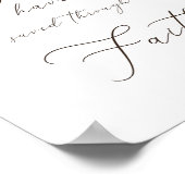 Poster Par grâce vous avez sauvé, rose floral (Coin)