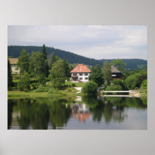 Poster Par le lac dans la forêt noire