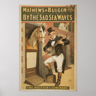 Poster Par Les Vagues De La Mer Triste