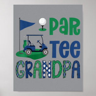 Poster Par- Papy Golfeur Anniversaire Famille