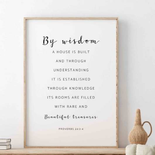 Poster Par Sagesse Une Maison Est Construite, Proverbes 2